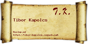 Tibor Kapolcs névjegykártya